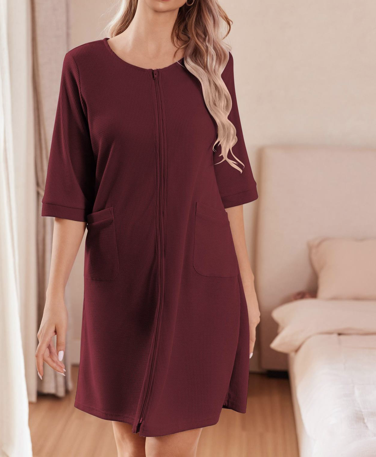 Women Zipper Robes 7