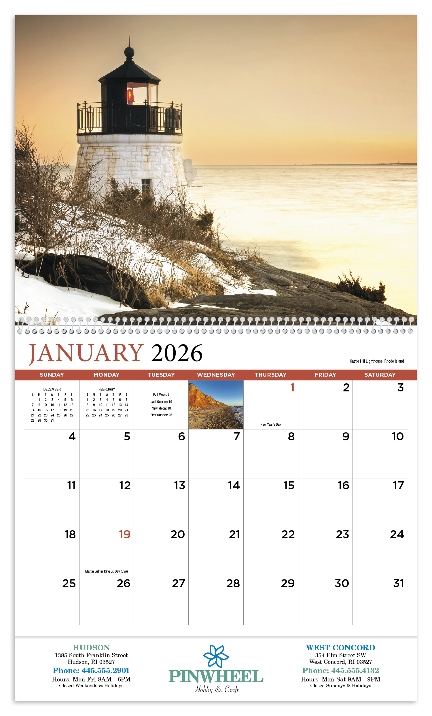 HotLine® Products New England Appointment Calendar - Spiral 55