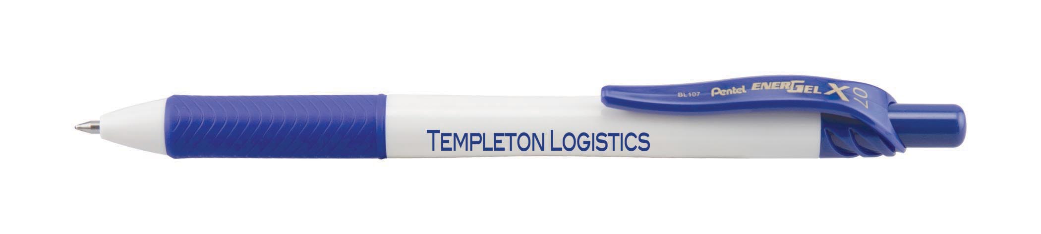 EnerGel-X® White Barrel Retractable Gel Ink Pen - Full Color 4