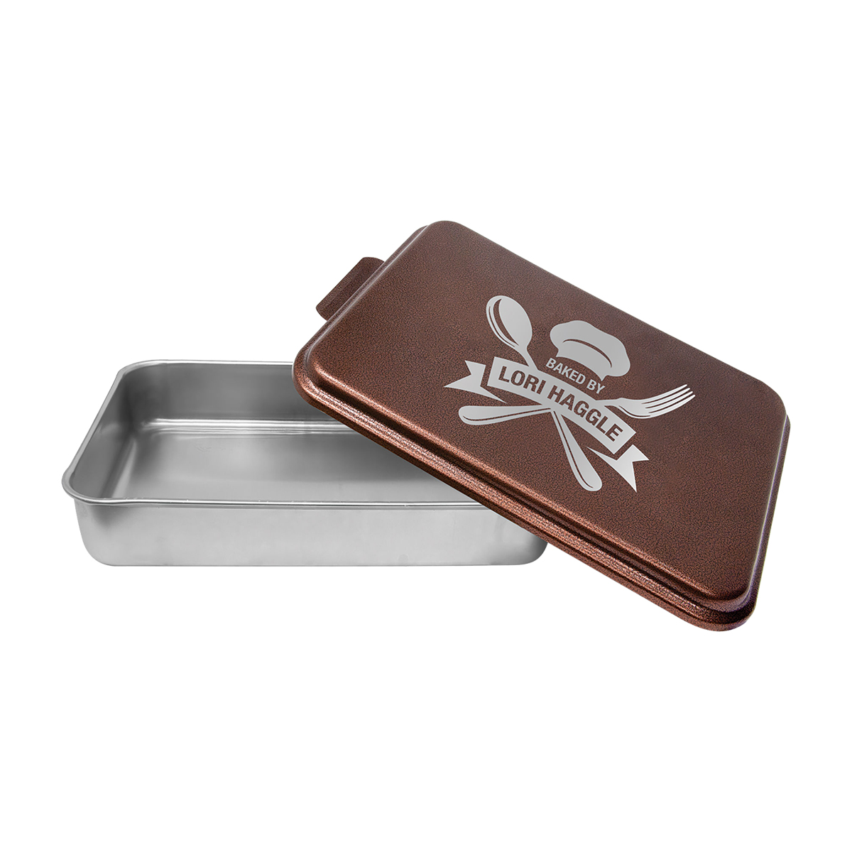 9" x 13" Aluminum Cake Pan with Copper Lid 1