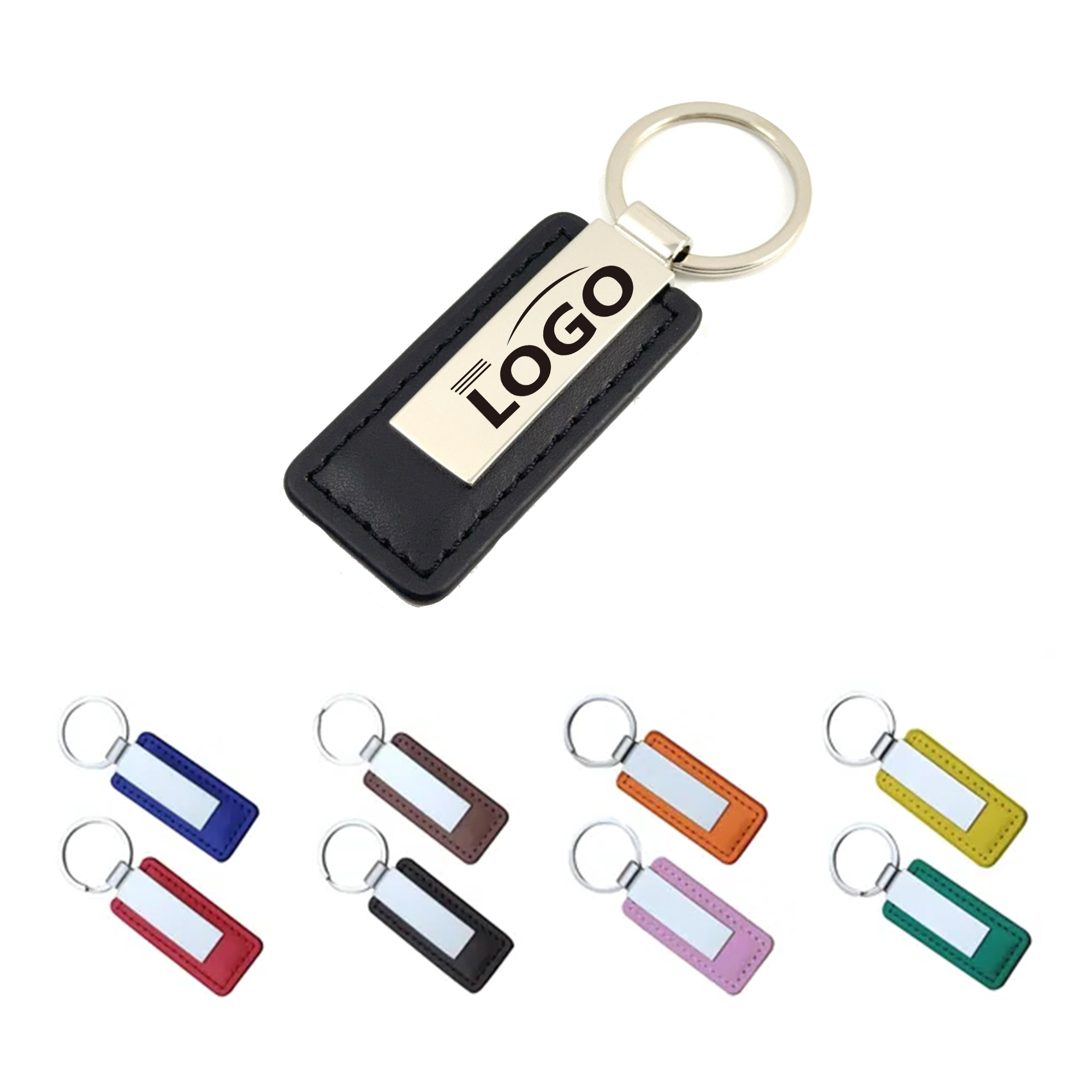 Custom Metal Leather Keychain 7