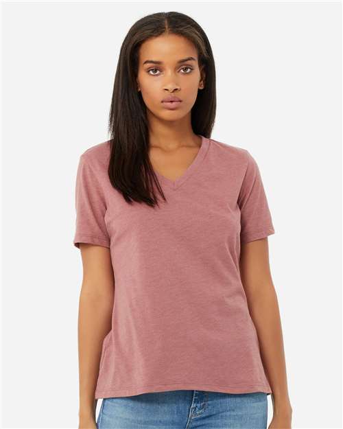 Women's Relaxed Heather CVC V-Neck Tee - 6405CVC 88