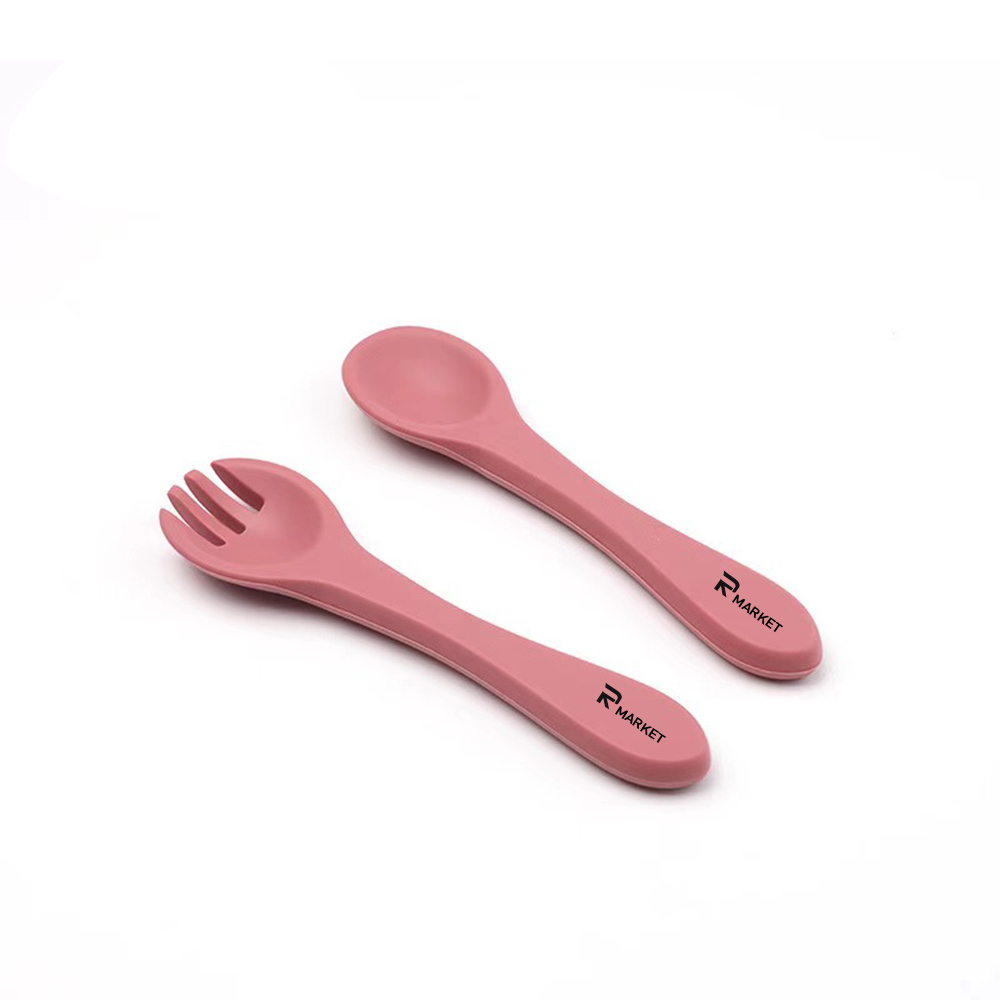 Silicone Baby Training Spoon&Fork Set 2