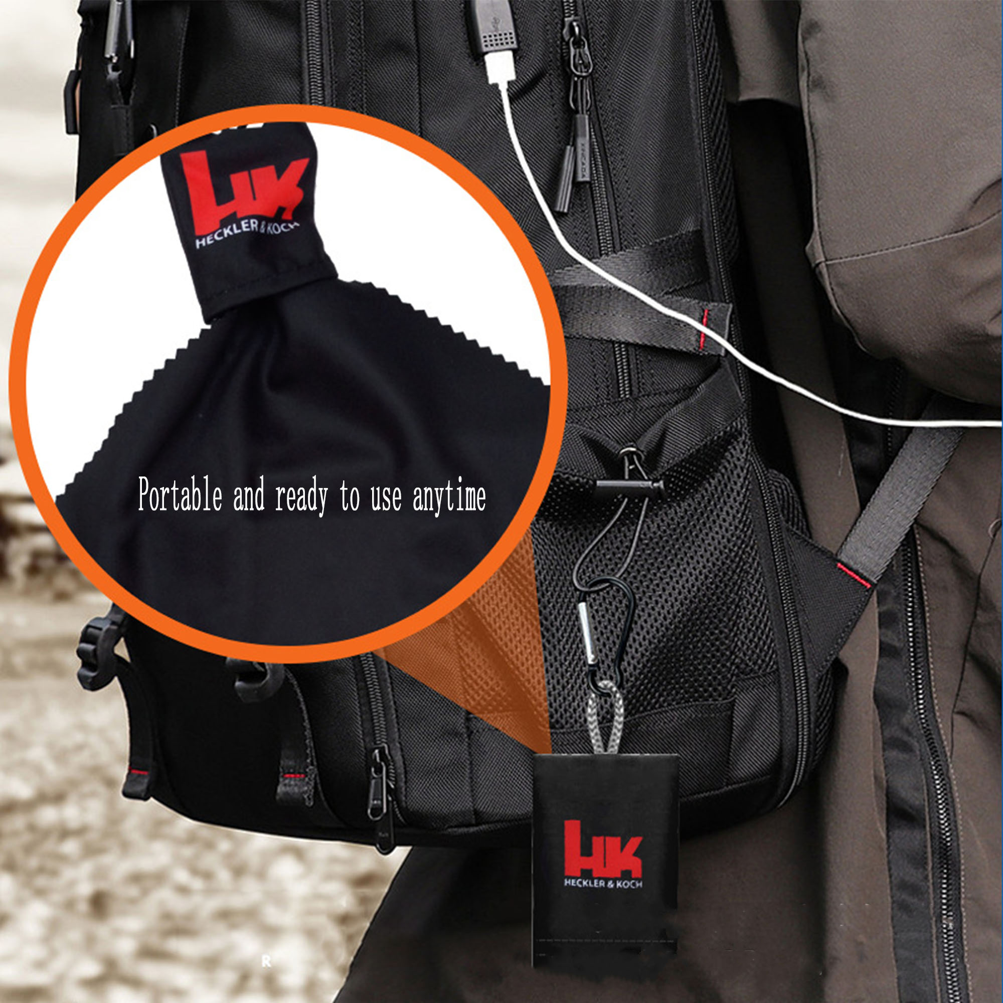 Outdoor Foldable Eyeglass Cloth Keychain 3