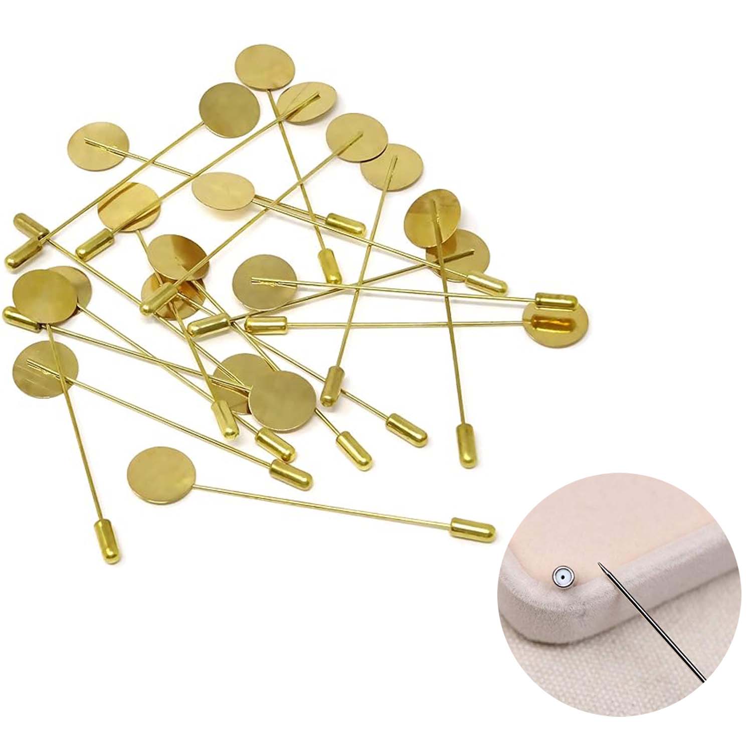 Round Tray Brooch Pin Stick 9
