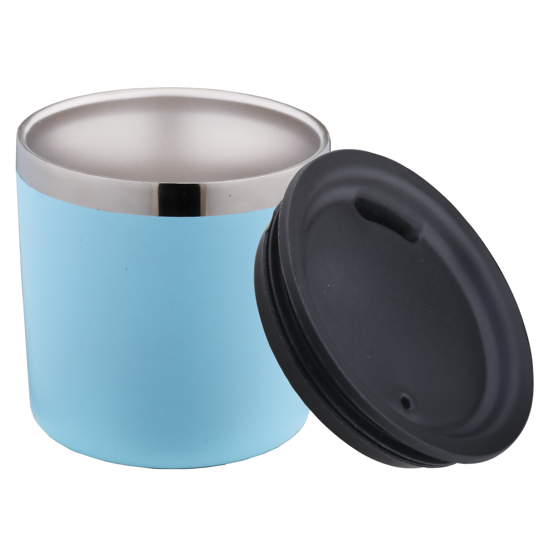 Tall 10 Oz Double-Wall Stainless Steel Tumbler Cup w/ Insulated Lid 4