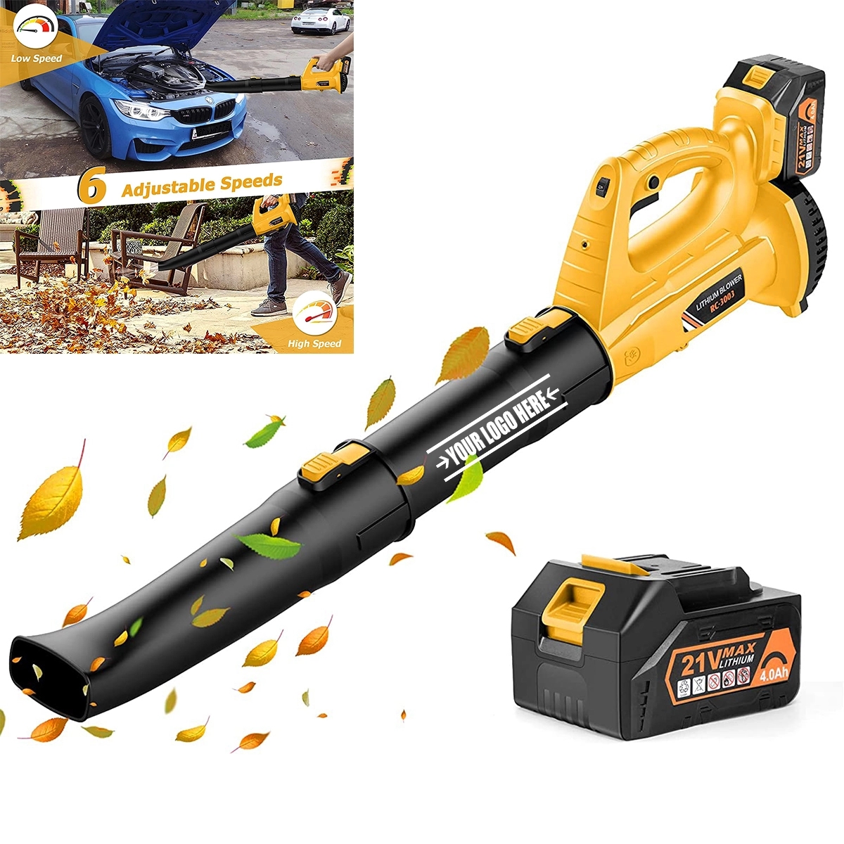 Cordless Snow Sweeper With Battery 1