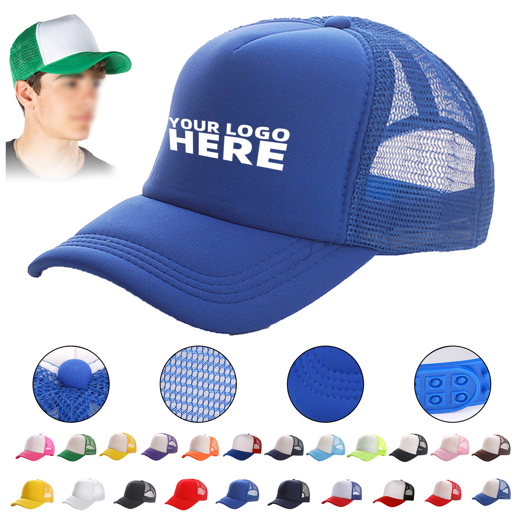 Summer Mesh Baseball Snap Back Cap 2