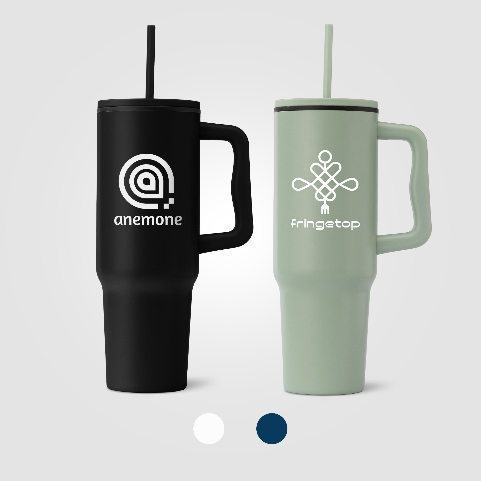 Polar - 40 oz. Stainless Steel Tumbler with Plastic Liner and Straw 6