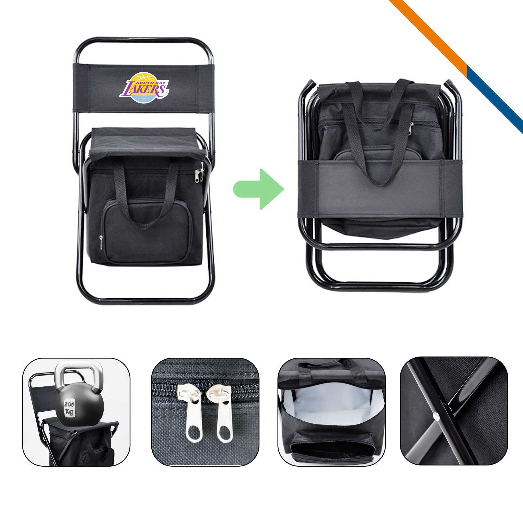 Restow 2in1 Picnic Folding Chair PEVA Cooler Bag 6