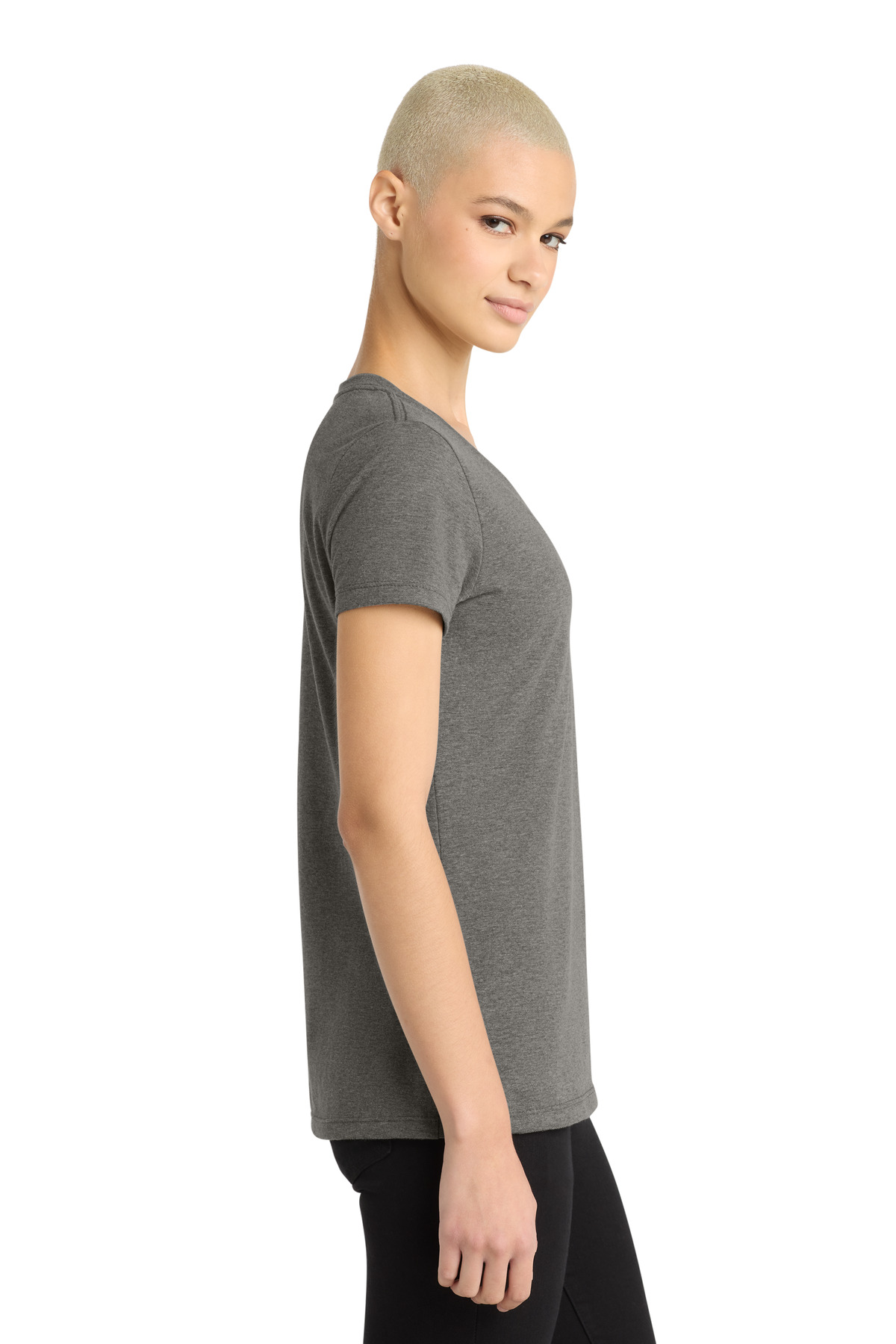 District - Women's Perfect Weight V-Neck Tee. DM1170L 121