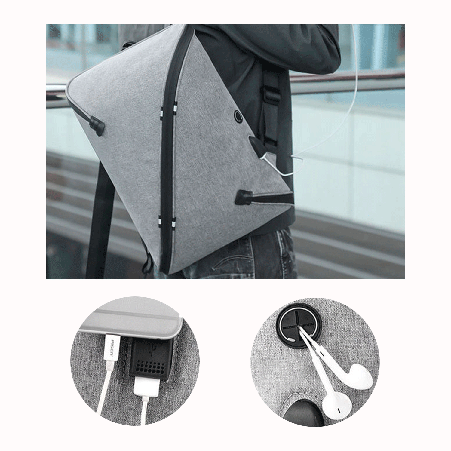 durable Travel Laptop USB Anti Theft Business Bag Backpack 1