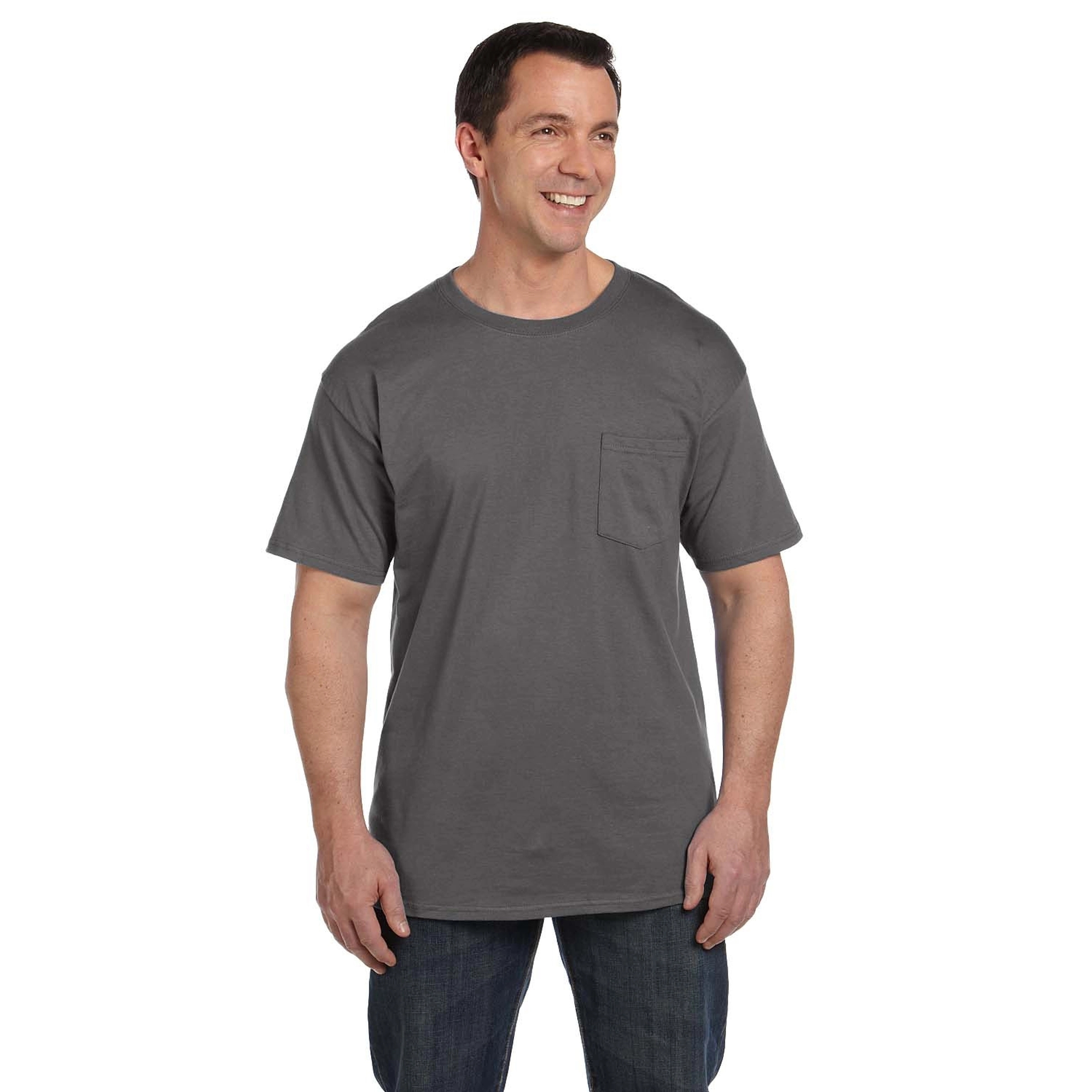 Hanes Adult 6.1 oz Beefy-T with Pocket 8