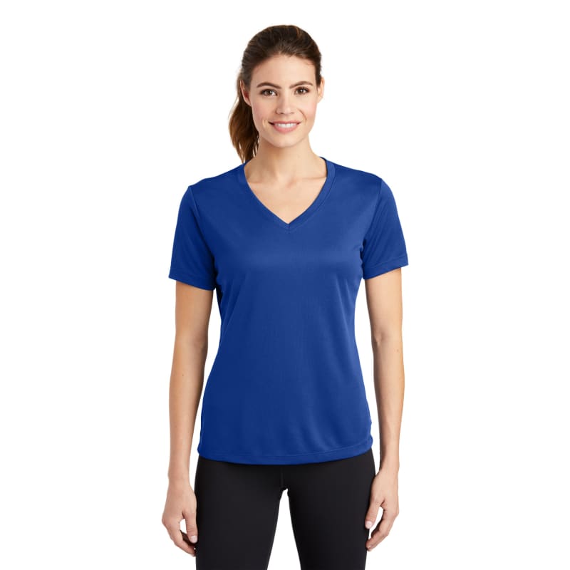 Sport-Tek Women's PosiCharge RacerMesh V-Neck Tee. 32