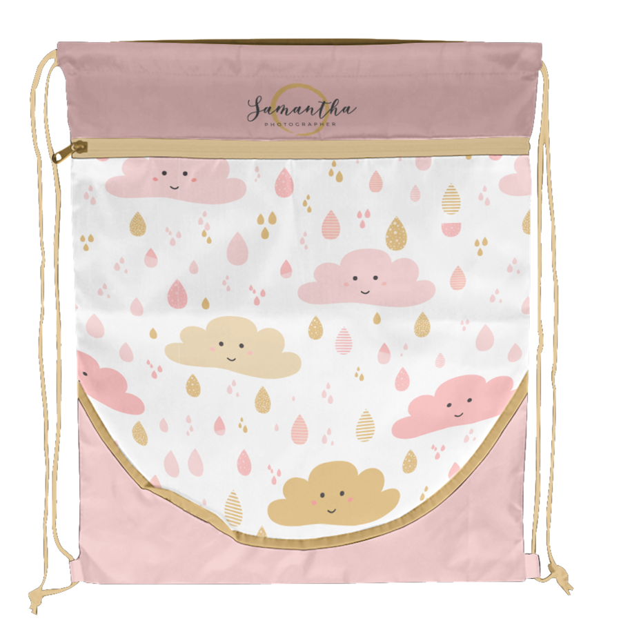 Sublimation Multi-Panel Polyester Drawstring Bag w/