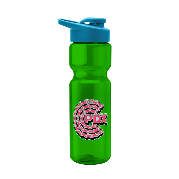 Blazer 28oz Transparent Bike Bottle w/Drink-thru Lid 1223