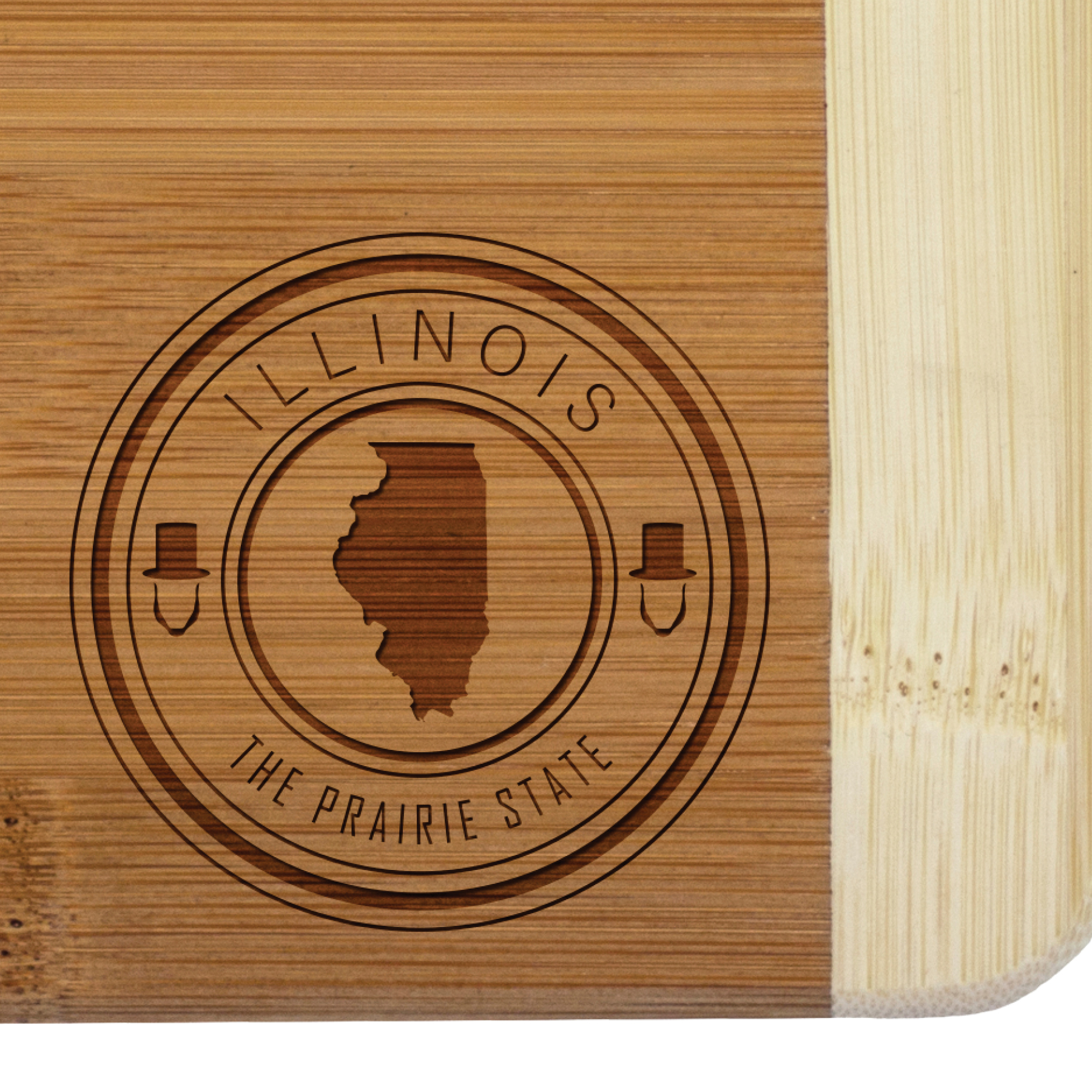 Illinois State Stamp 2-Tone Bar Board 3