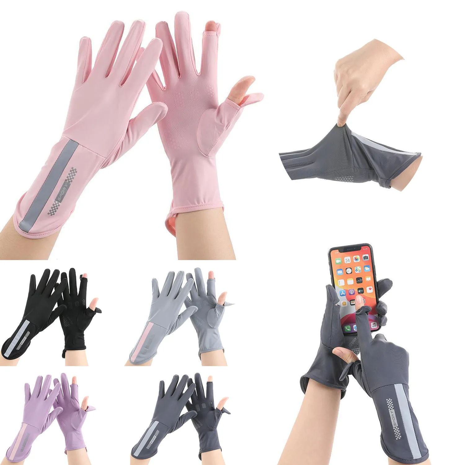 Breathable Sunscreen Gloves For Women 2