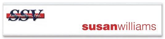 Full Color Nameplate w/Aluminum Holder - Desk (2"x10")