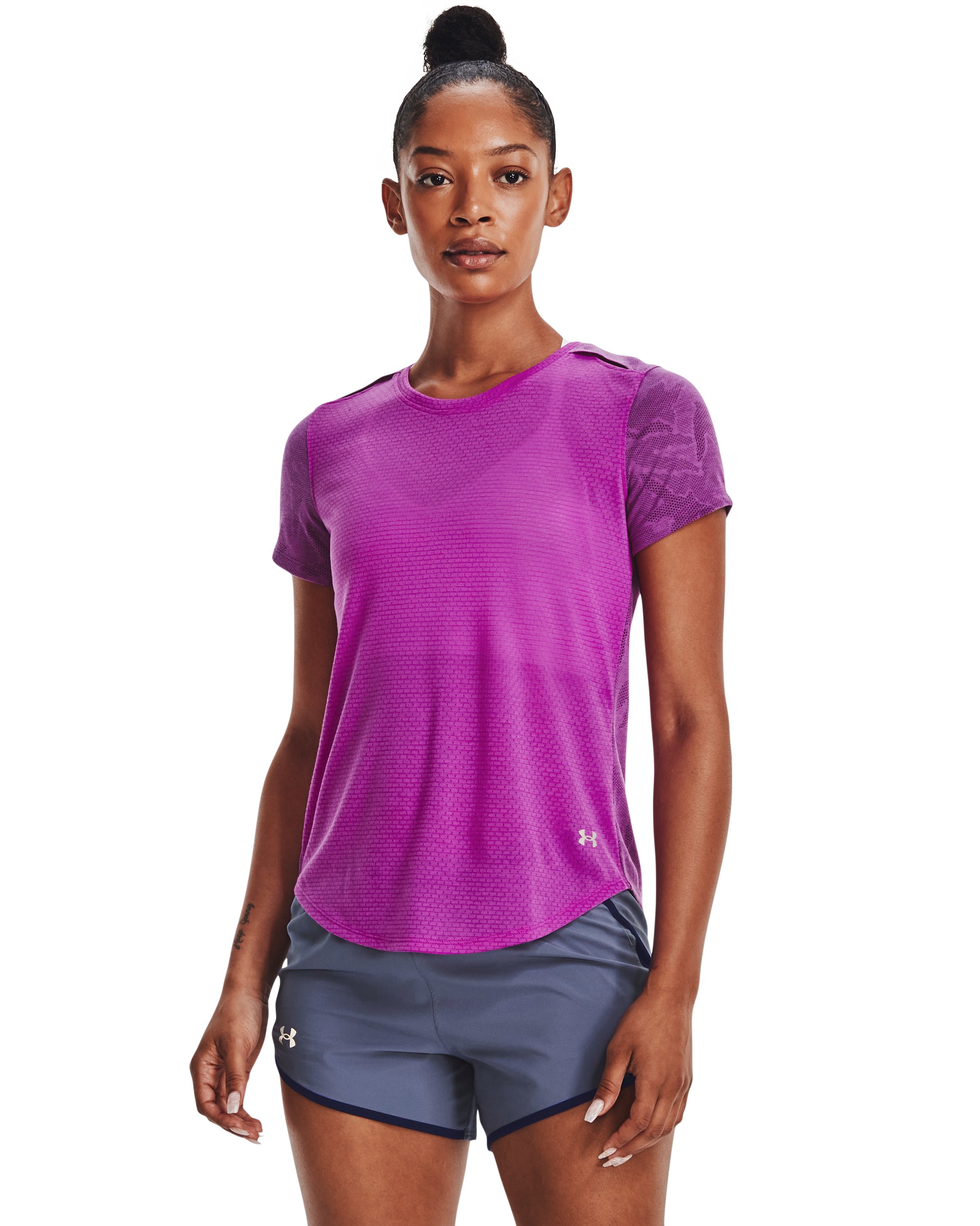 UA Streaker SnowCloud Women's Short Sleeve 4