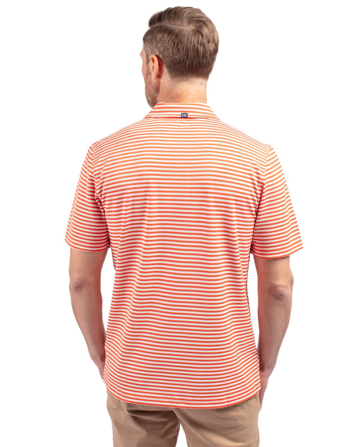 Cutter & Buck Virtue Recycled Stripe Featherlight Pique Mens Big & Tall Polo Big & Tall 55