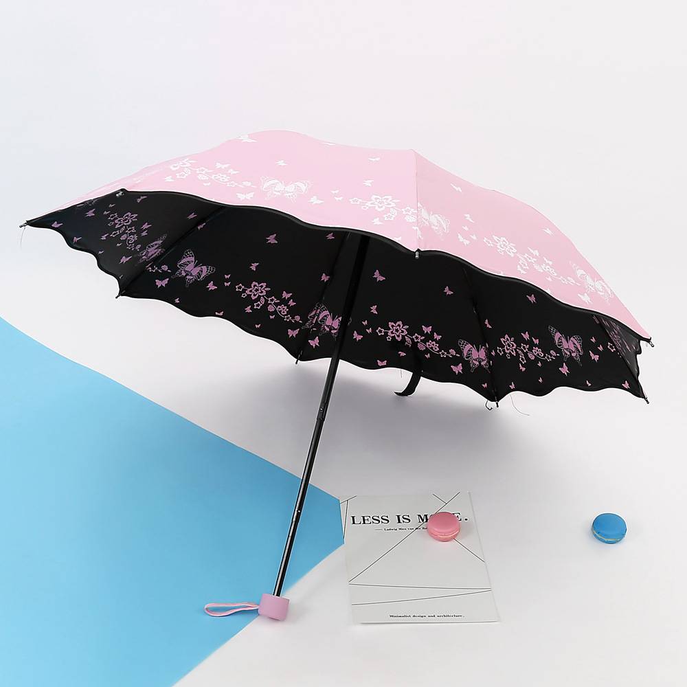 Double Sided Printed Umbrella W/ Lotus Leaf Edge 8