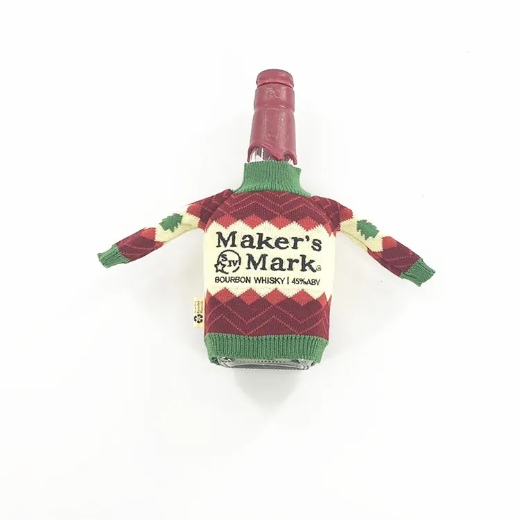 Knitted wine bottle cover 8