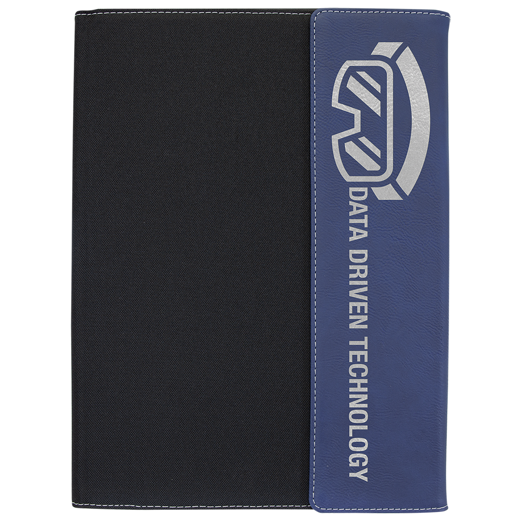 9" x 12" Blue/Silver Leatherette & Black Canvas Portfolio 2