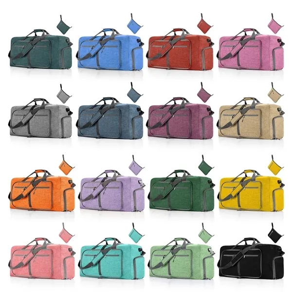 65L Foldable Travel Duffel Bag with Shoes Compartment 6