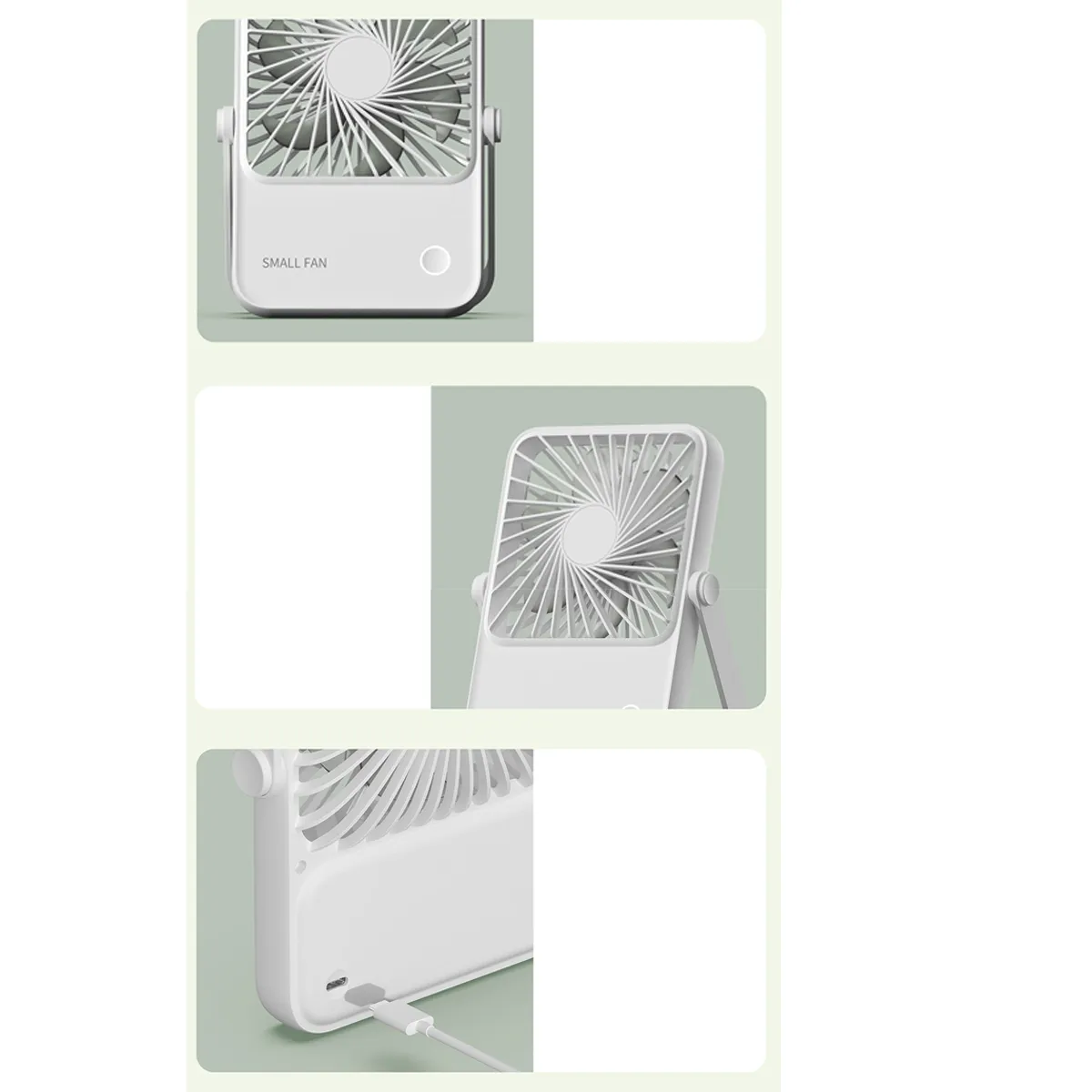 1200mA Folding Wall-mounted USB Portable Multi-Function Fan 6