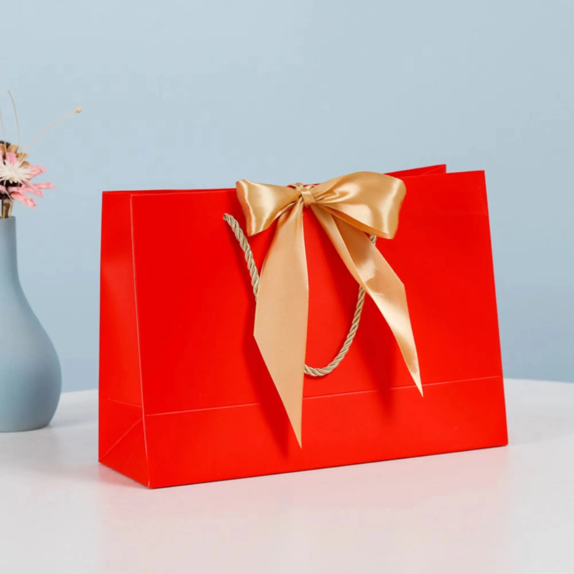 Gift Bags with Bow Ribbon Large 8