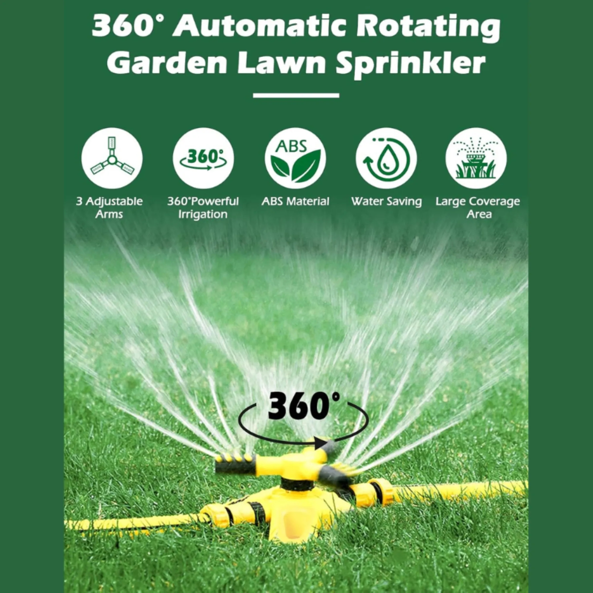 360 Degree Automatic Rotation of Non-toxic Sprinklers 3