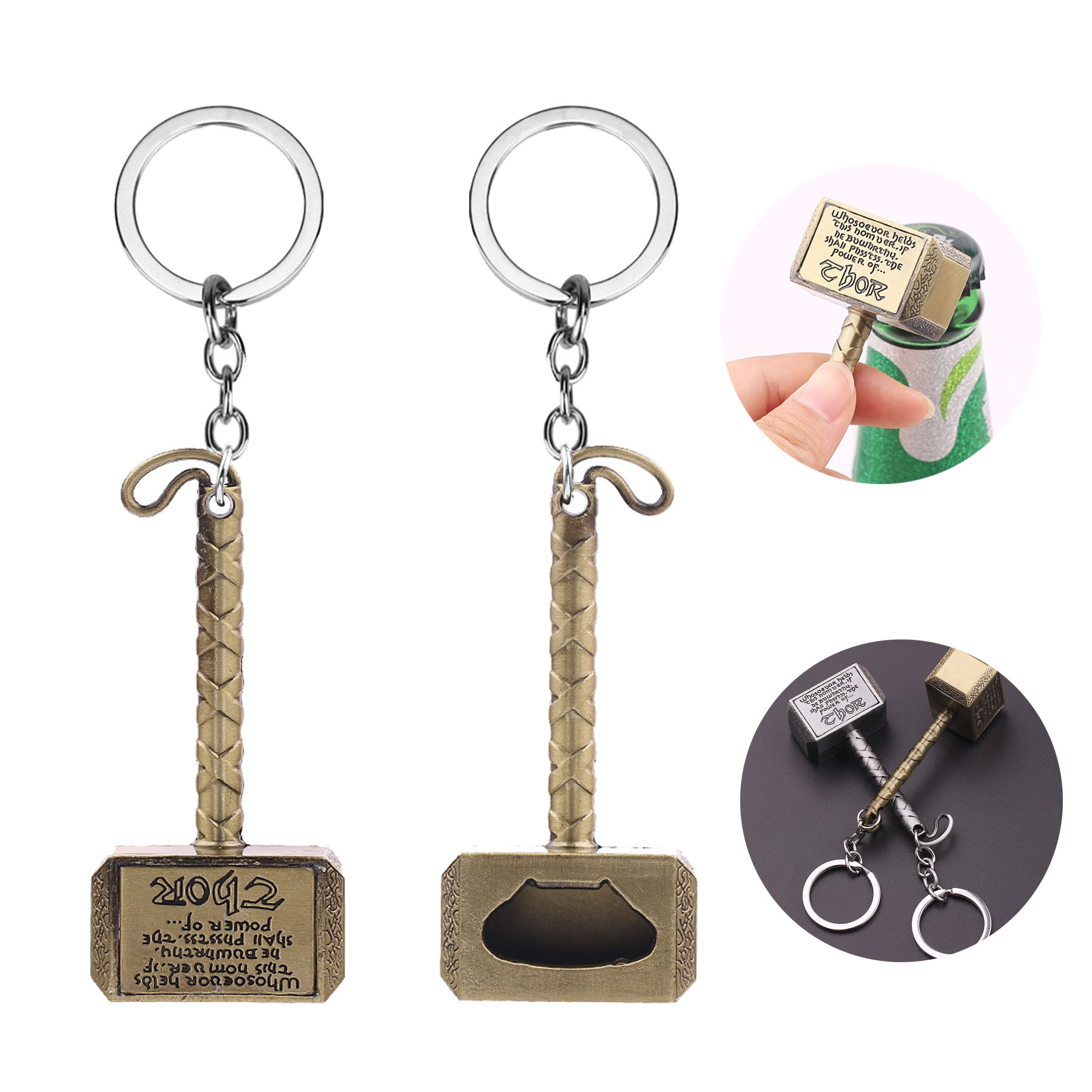 Thor Hammer Bottle Opener W/keychain 2
