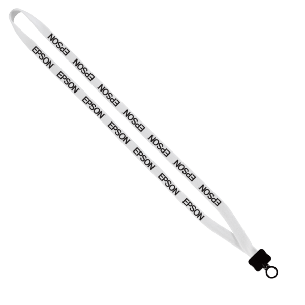 1/2" Cotton Lanyard with Plastic Clamshell & O-Ring 5