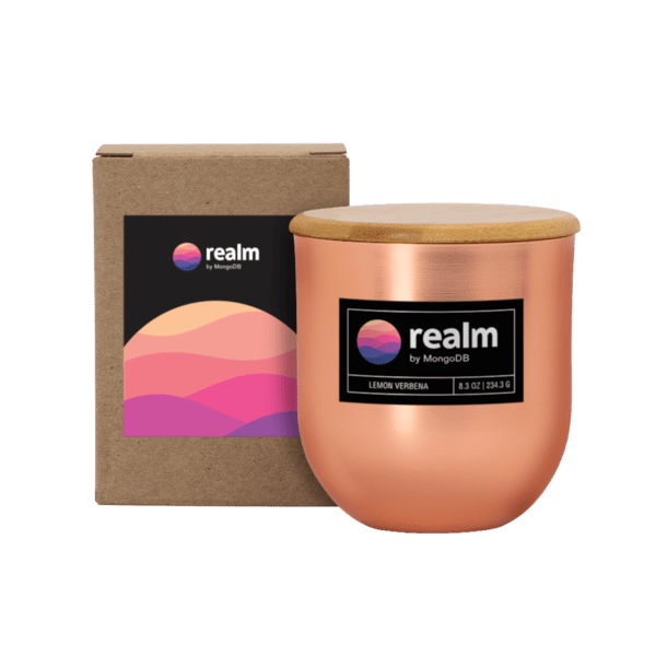 8 oz White Wax Metallic Candle with Wood Lid 3