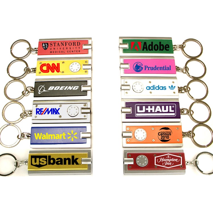 Rectangular Flashlight Key Chain