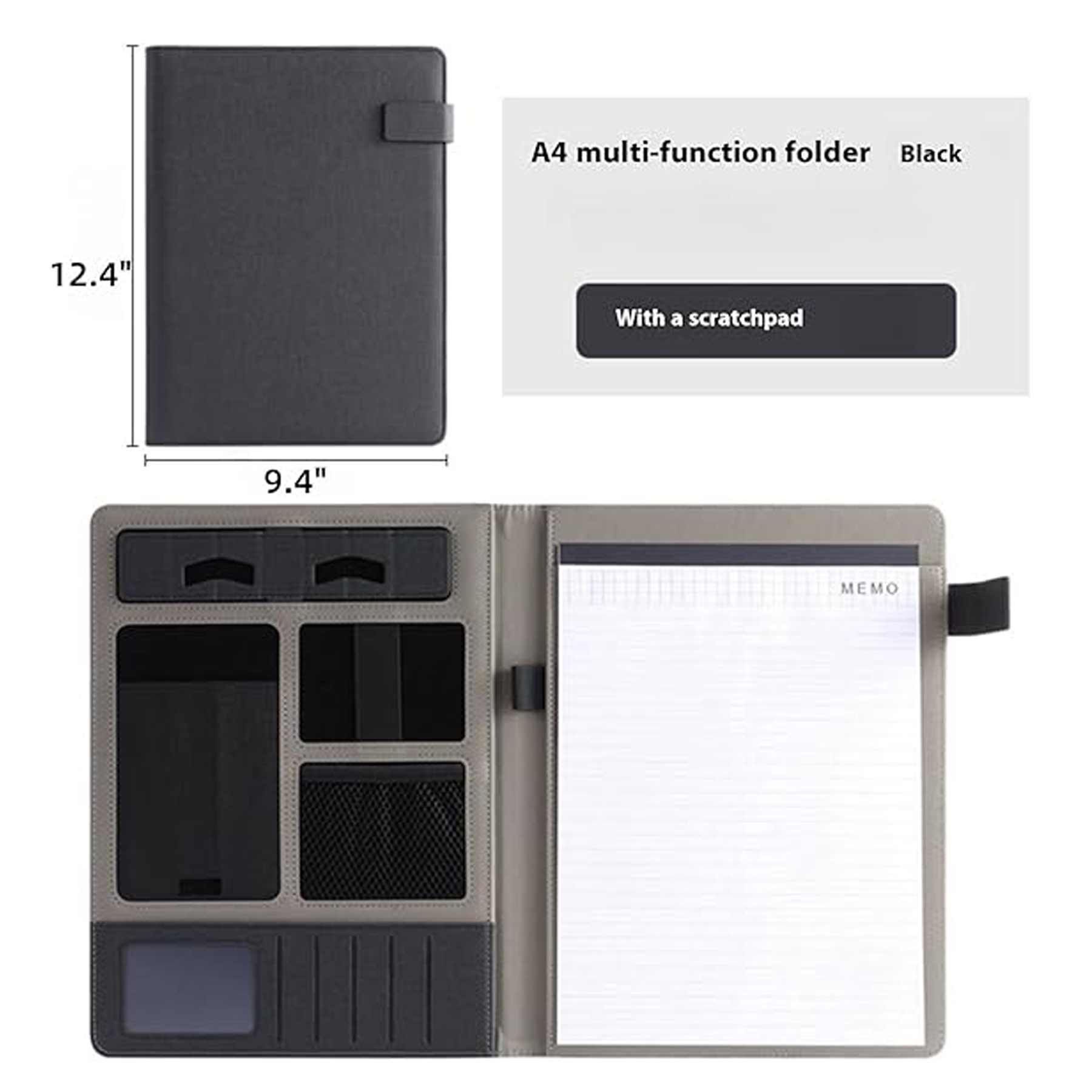 A4 Leather Portfolio Binder for Professionals 5