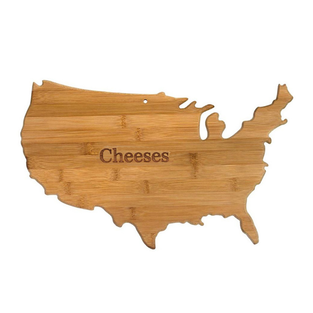 USA Shaped Bamboo Cutting Board 2