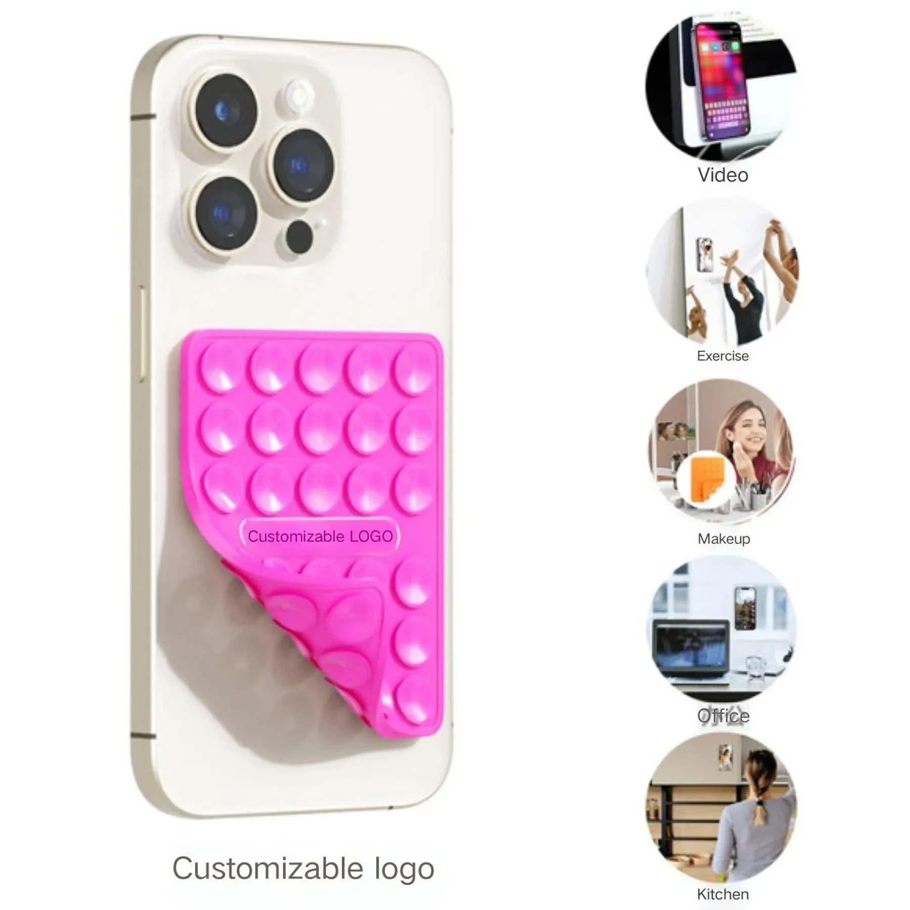Silicone Suction Phone Case Adhesive Mount 4