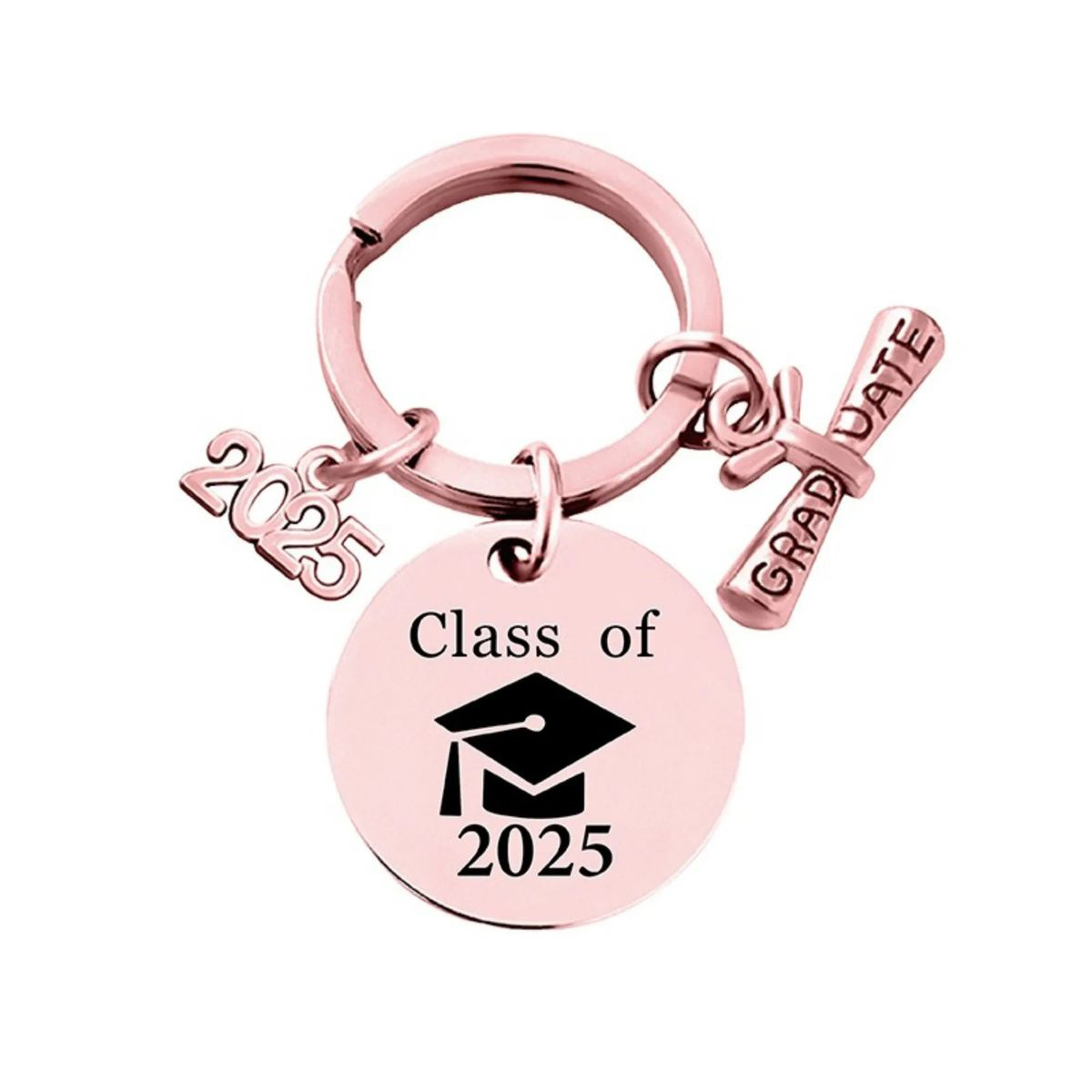 Stainless Polished Graduation Ceremony Keychain 8