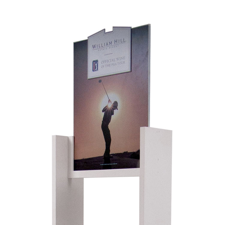 Floor 60"h Wine Bottle Display - (3) shelves w/ Header 5