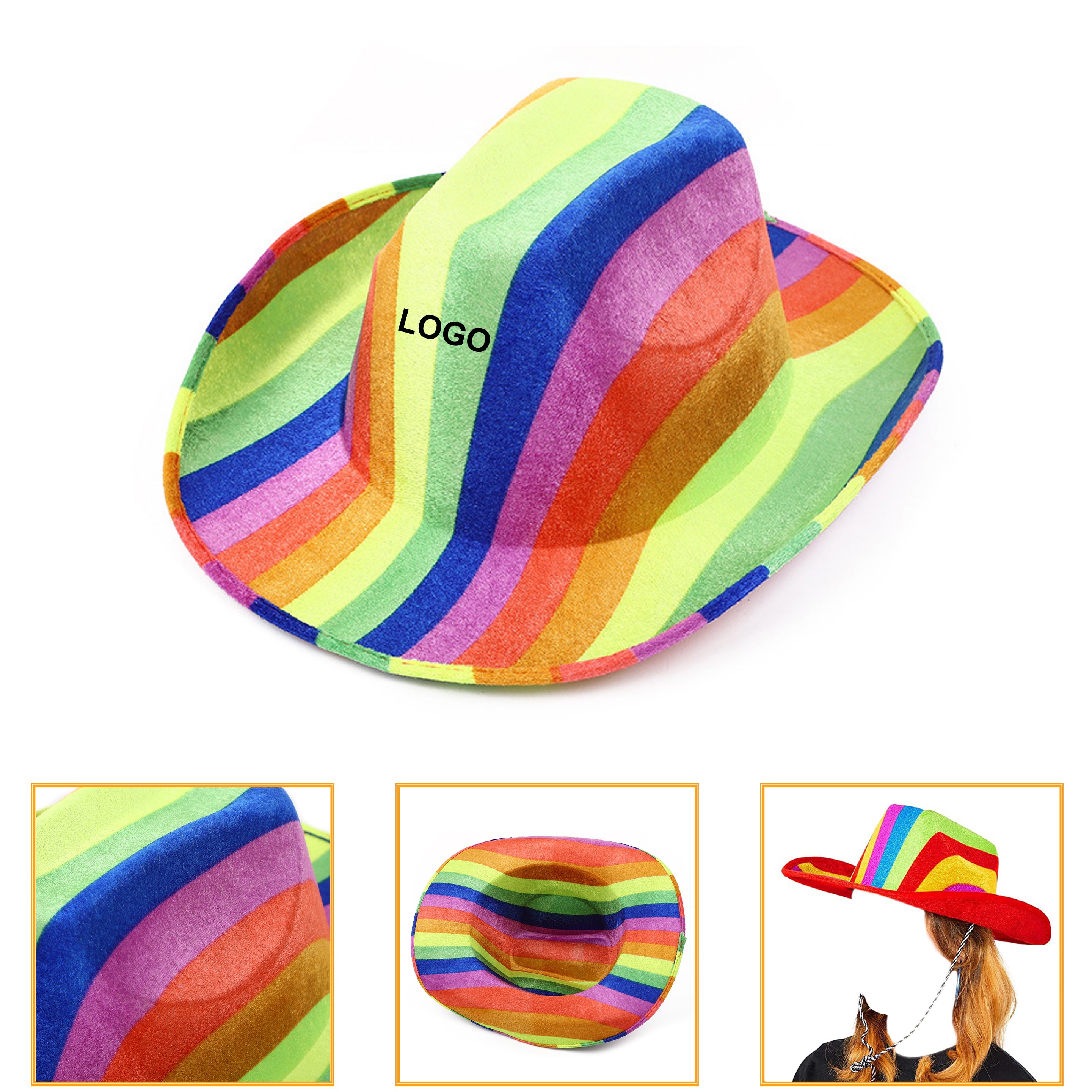 Rainbow Cowboy Hat (direct import) 3
