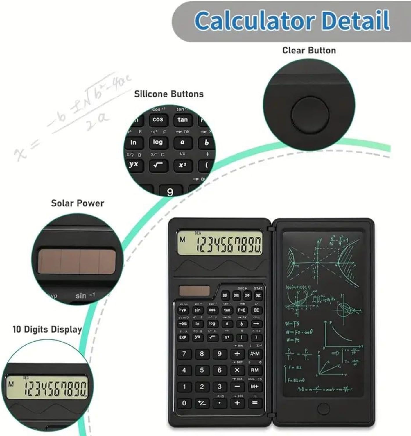 Mini Portable Office Calculator Handwriting Tablet 4