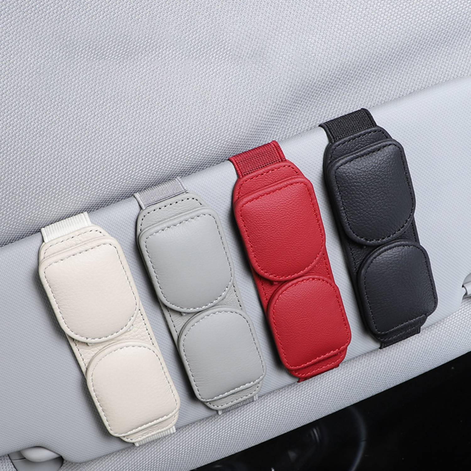 Car visor sunglasses holder 5