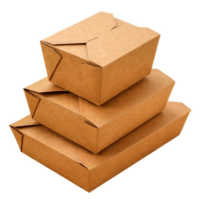 Leak Resistant Food Box Oil-proof Paper Take Out Containers 2