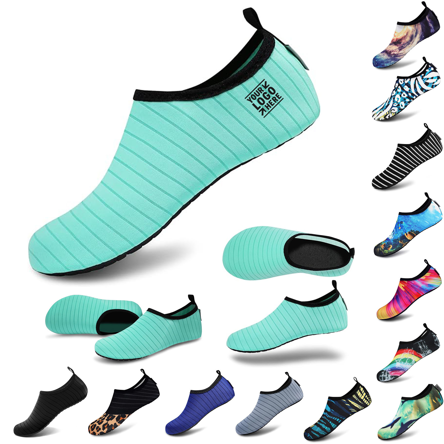 Men Women Beach Water Sports Shoes Barefoot Quick-Dry Aqua Slip-on Yoga Socks 2