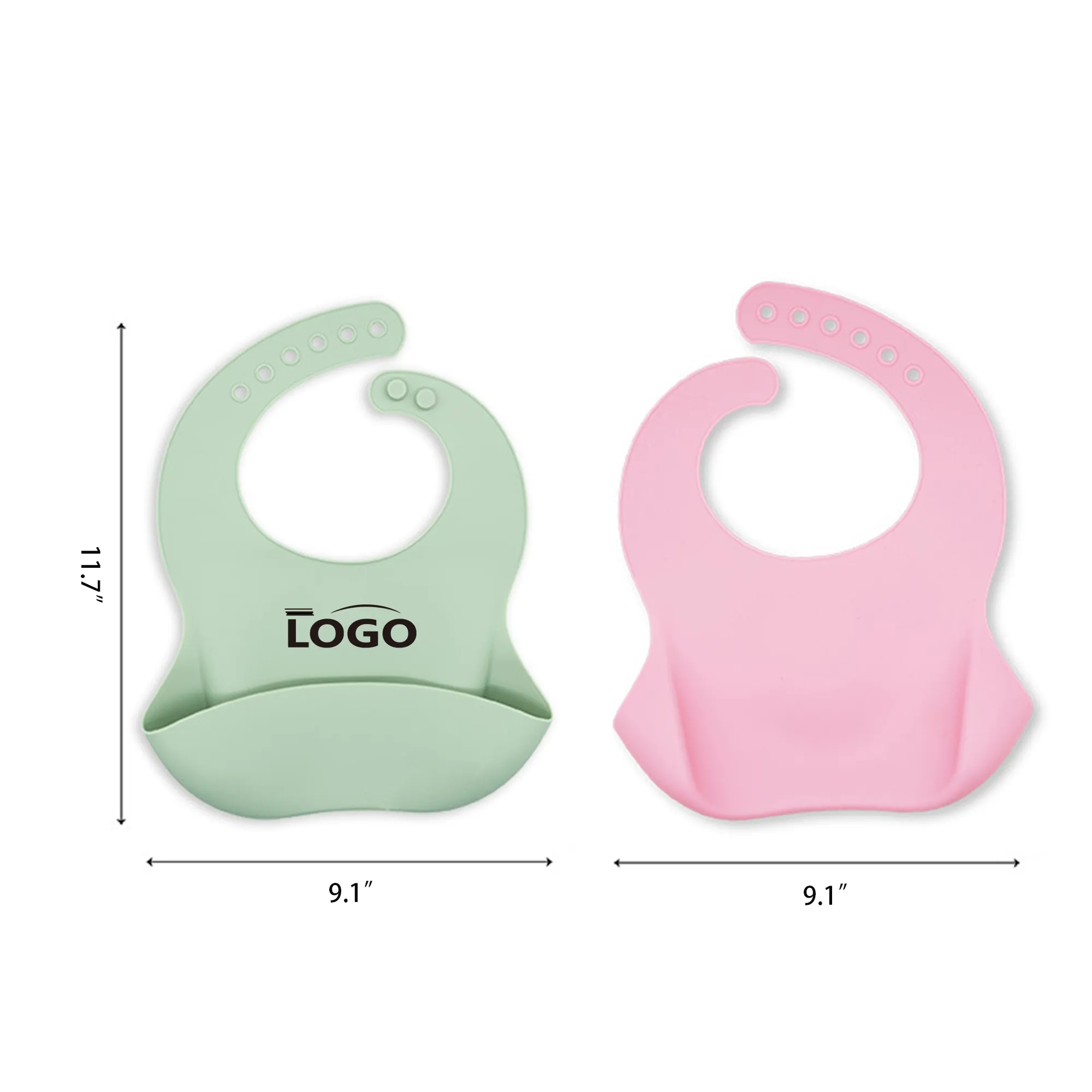 Baby Waterproof Silicone Bib Mask MOQ 50PCS 3