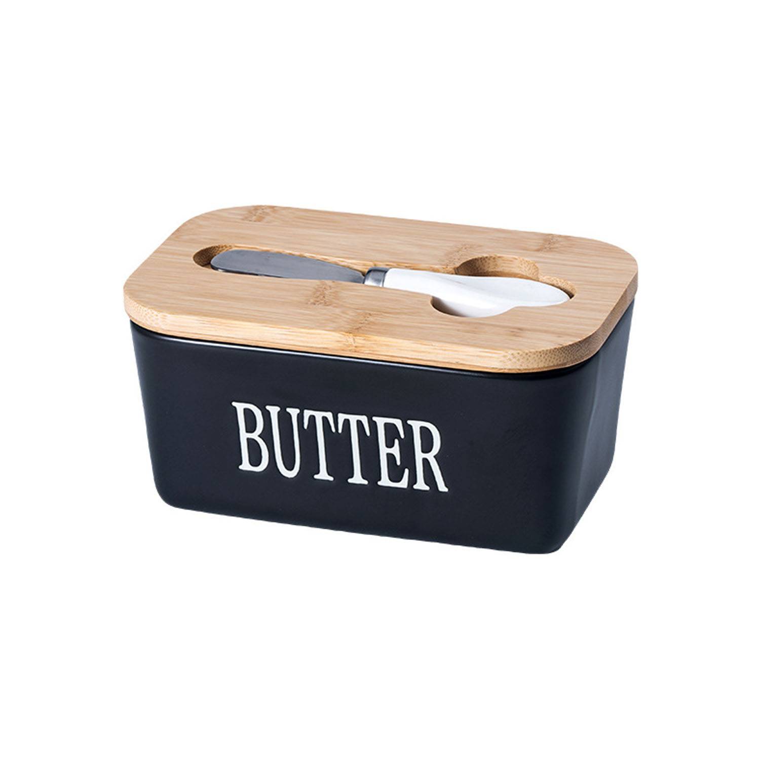 Large Butter Dish with Lid and Knife 4