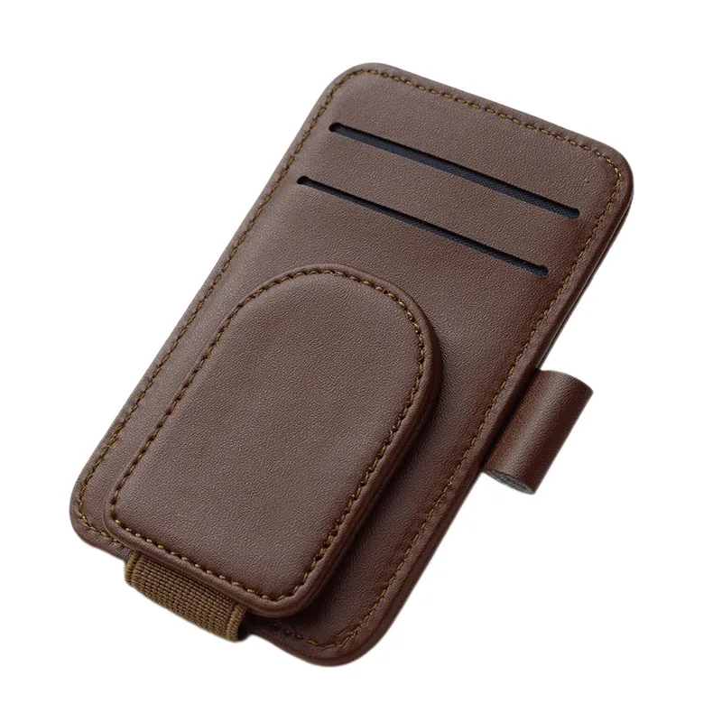 Pu Leather Car Sun Visor Magnetic Clip 7