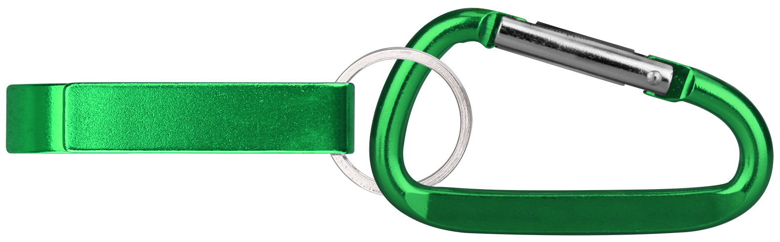Deluxe plain can and bottle opener with split key ring & carabineer 4